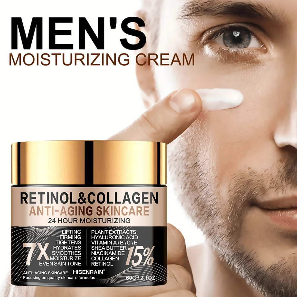 HISENRAIN Retinol Collagen Gesichtscreme – Anti-Aging-Intensiv-Feuchtigkeitscreme, reduziert Falten, feine Linien und straffe Haut. Image