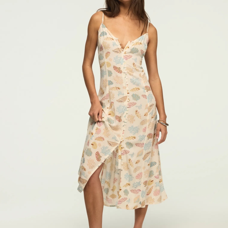 Lucky Brand Conversational Simone Slip in Shell Conversation Print, Size 2XL
