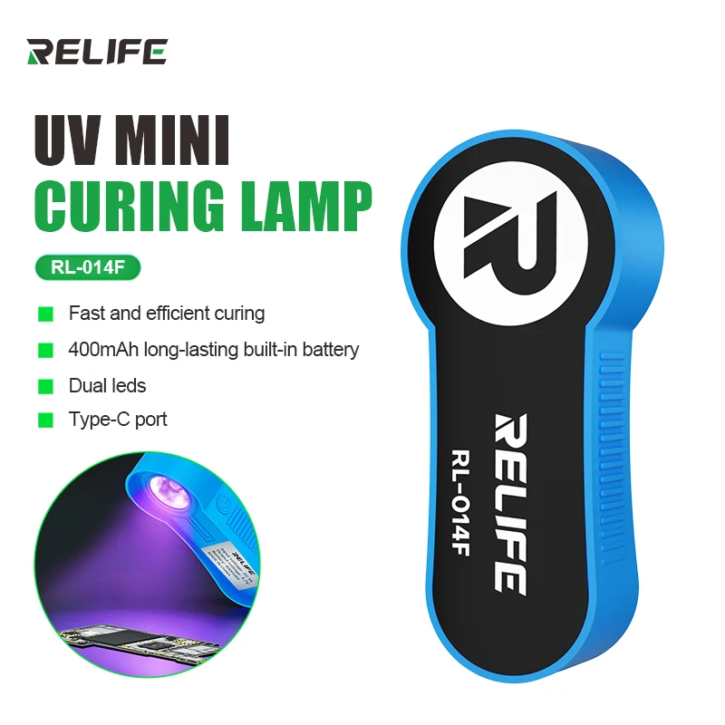RELIFE RL-014F UV-Mini-Härtungslampe, schnelles und effizientes Aushärten, lange Akkulaufzeit, vielseitig einsetzbar und weit verbreitet. Image