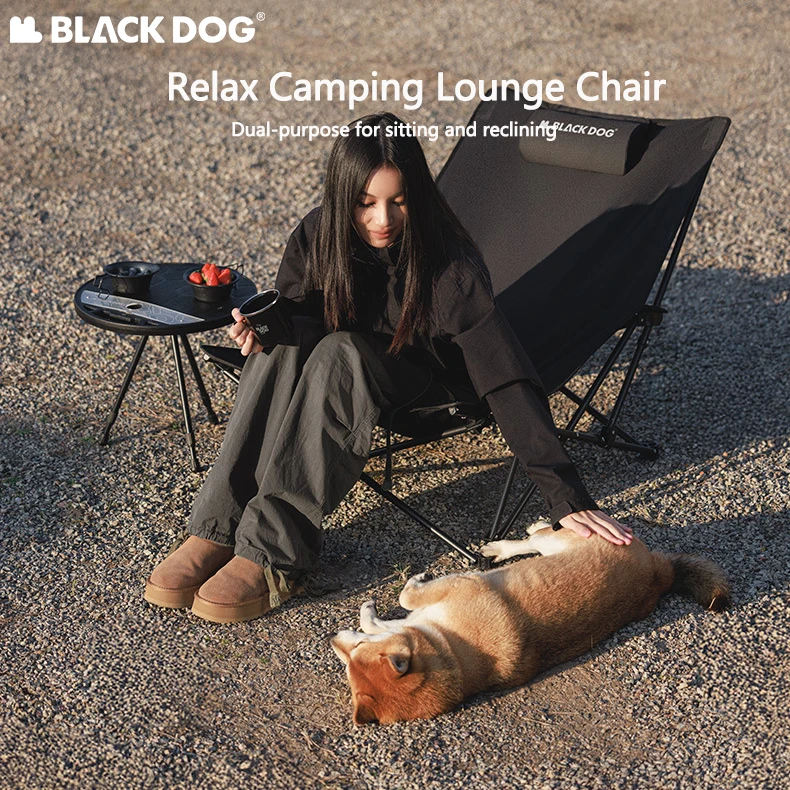 BLACKDOG Freizeit Klappsessel Outdoor Strand Nickerchen Tragbare Camping Klapp Camping Lounge Stuhl Mit Kissen