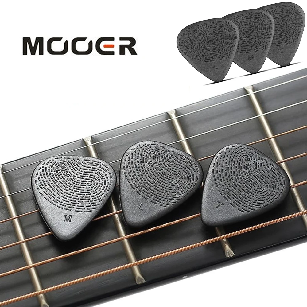 10 Stück Gitarrenplektren 0,7mm/1,37mm Schwarz Rutschfeste Gitarrenplektren für E-Gitarre Speed Strumming für Gitarren/Bass Zubehör Image