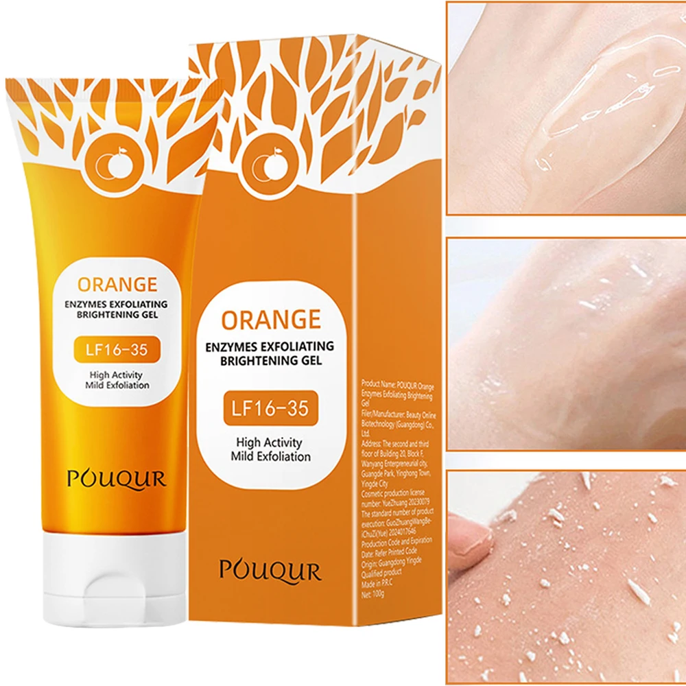 50 g Orangen-Peeling-Gel für das Gesicht und den Körper. Sanftes Orangen-Gesichtspeeling, Körperreinigungsgel, Peeling zur Entfernung abgestorbener Haut, Hautreinigung Image