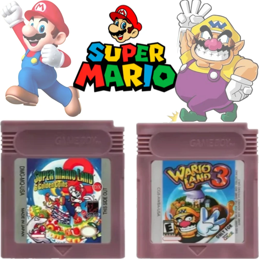 Mario GBC 16-Bit-Spiel Videospiel-Kassette Konsole 16-Bit-Spielkarte Wario Land Donkey Kong Wario Land 2 Yoshi für GBC/GBA Mario