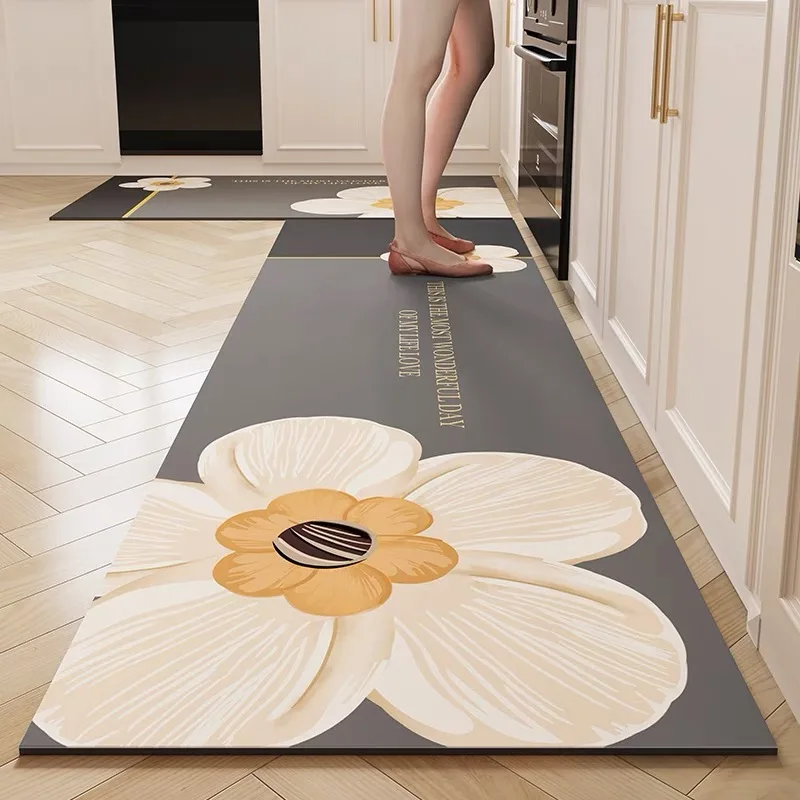 Super Absorbent Non-slip Kitchen Mat Long Rugs Diatom Mud Carpet for Living Room Foot Mats Bedroom Doormat Alfombra Small Rugs