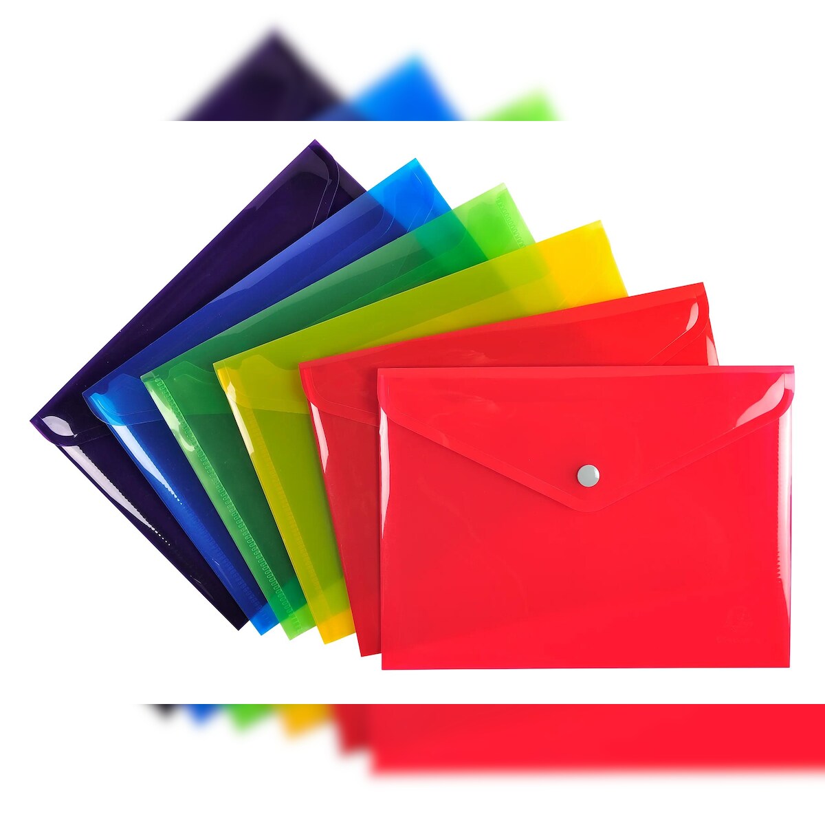 Exacompta 34440E 30x Tasche mit Druckknopf Iderama aus PP - A5 - Farben sortiert Image