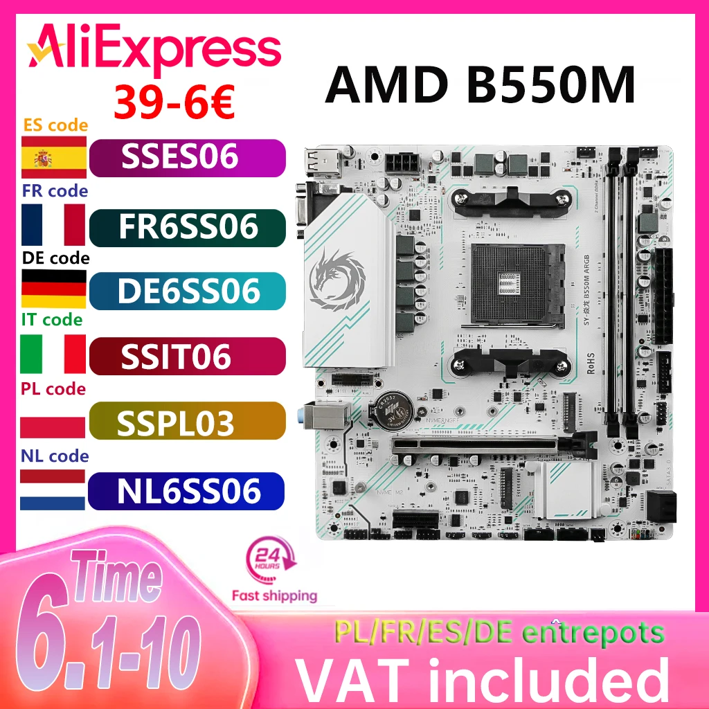 Soyo amd b550m spiele motherboard usb 3,1 m. 2 nvme sata3 ddr4 dual channel unterstützt ryzen r3 r5 r7 cpu am4 sket Image