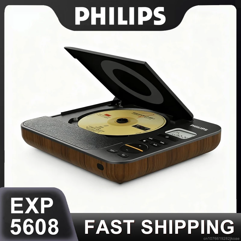 Nouveau lecteur CD rétro Philips EXP5608 pratique, lecteur CD de bureau, audio USB/TF, Bluetooth sans fil, système HiFi stéréo domestique, enceinte MP3