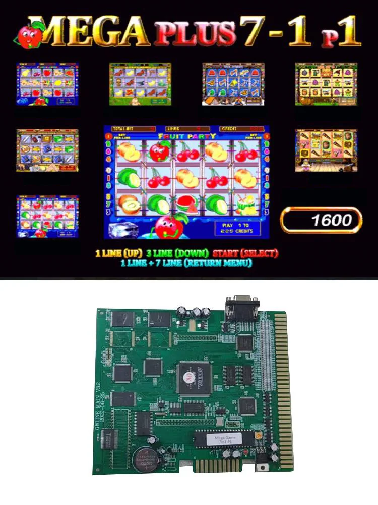 Jeu PCB nouveau Mega 7 en 1 plateau de jeu Lucky Haunter pour Console de jeu d