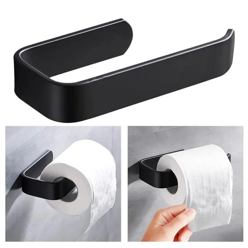 Porte-serviettes de salle de bain blanc sans perçage, porte-serviettes de salle de bain noir, porte-serviettes de salle de bain auto-adhésif, porte-serviettes de salle de bain, porte-serviettes à main
