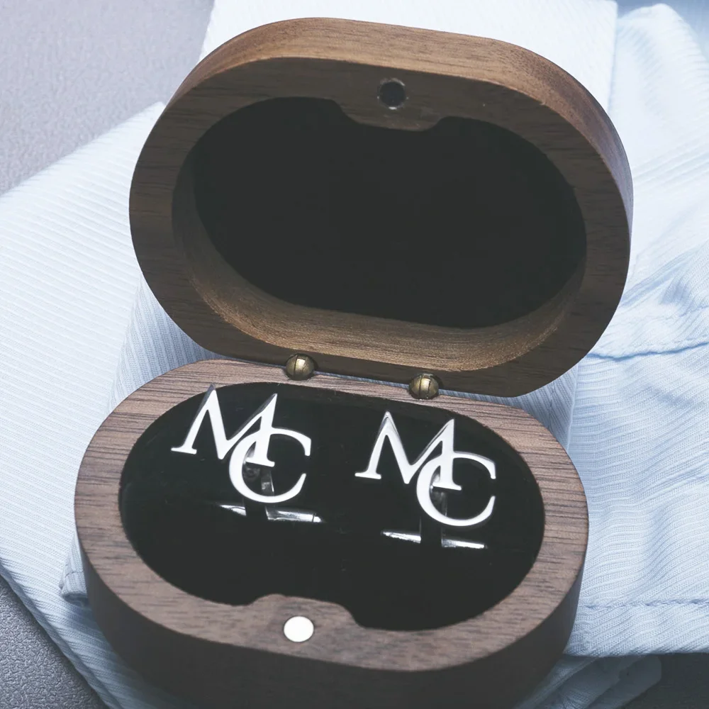 Boutons de manchette avec initiales personnalisées pour hommes, boutons de costume de marié de mariage, boutons de manchette pour hommes, boutons de manchette personnalisés pour accessoires pour hommes