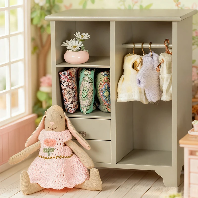 Armoires miniatures en bois, accessoires de meubles pour maison de poupée et décorations de scènes miniatures, ameublement pour maison de poupée BJD/OB11