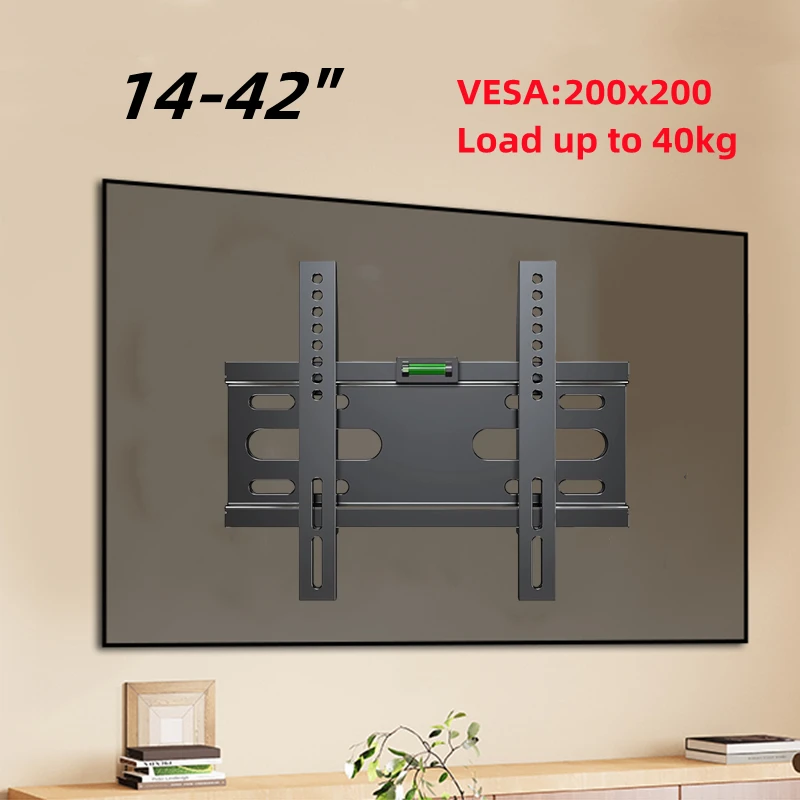 Support mural pour TV LCD LED, inclinaison réglable, renforce le Support TV pour charge de 14 à 42 pouces jusqu