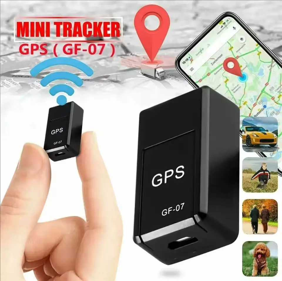 Dispositif de suivi GPS GF07 Mini Traceur GPS Portable pour Voiture Localisateur GPS pour Véhicule Aimant Puissant Anti-perte Position GPS Précise APP
