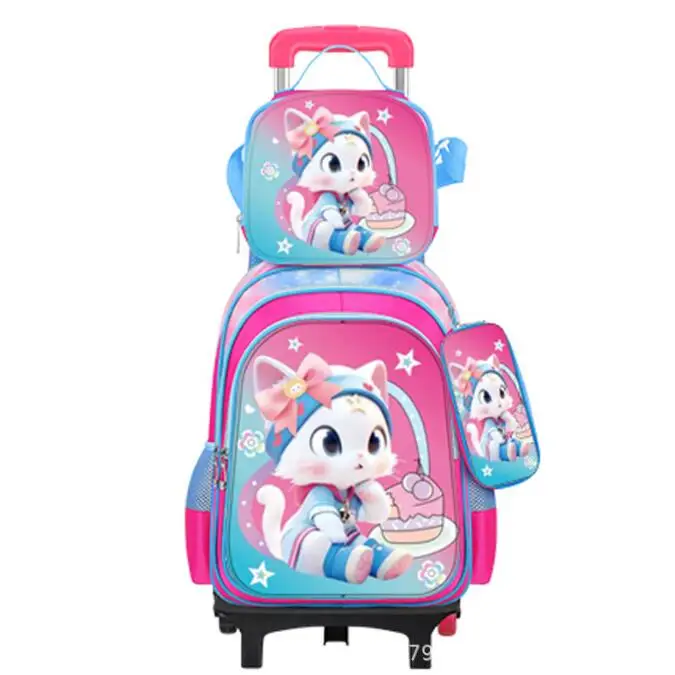 École primaire bagages chariot sac enfants cartable sur roues Bookbag école à roulettes sac à dos pour garçons école sac à roulettes pour