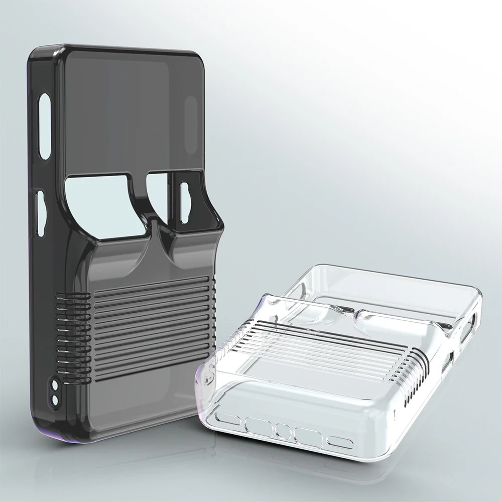 Housse de protection pour console de jeu portable R36S, étui de protection arrière, accessoires pour console de jeu, étui de rangement transparent.