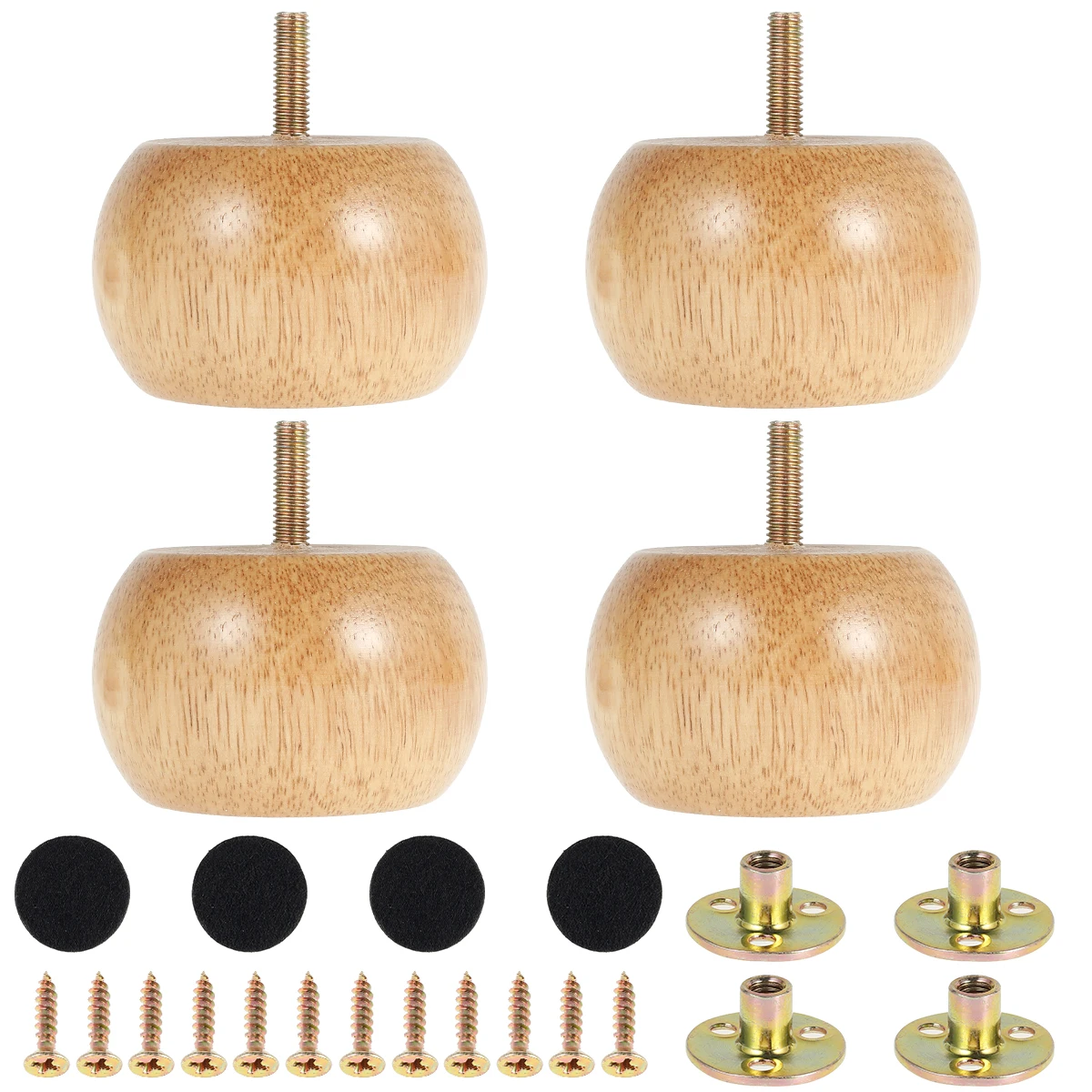 4 pièces pieds de meubles en bois solide pieds de canapé de remplacement universels pour meubles canapé chaise meubles ensemble de jambes accessoires