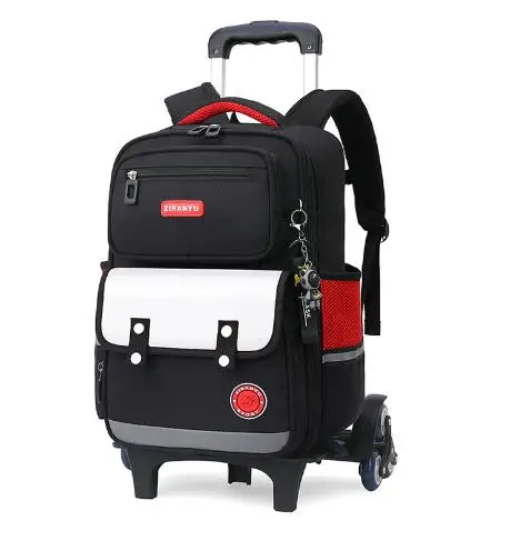 École primaire sac à dos roulant pour garçons école sac à roulettes roues école sac à dos roulant enfants école chariot roulant sac Grils