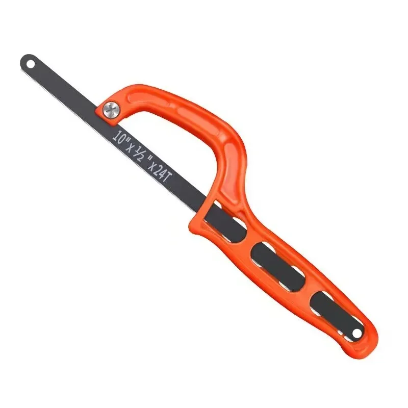 1PC Mini scie rouge réglable scie à métaux scie à bois Portable scie à main poignée en plastique outil à main outils à main de jardin