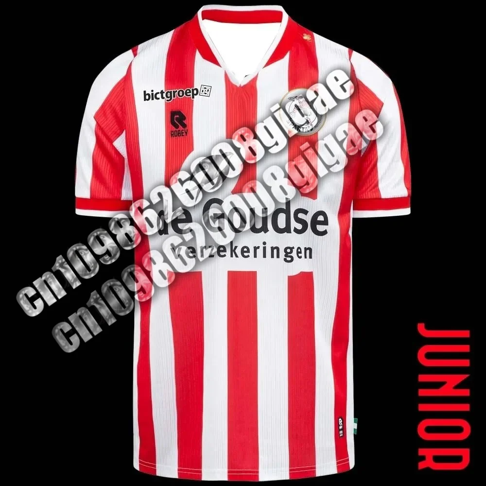 Maillot de Football respirant pour hommes et enfants, maillot de Football à domicile, jeu de Football s-spesta Sport extérieur, haut à séchage rapide, cadeau R-Rotterdam, 2025-26