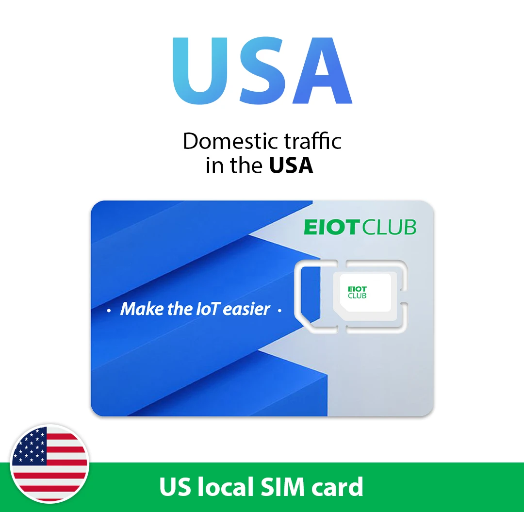 EIOTCLUB USA carte SIM prépayée, prend en charge AT&T et T-Mobile, SIM de données haute vitesse pour téléphone caméra de sécurité routeur point d