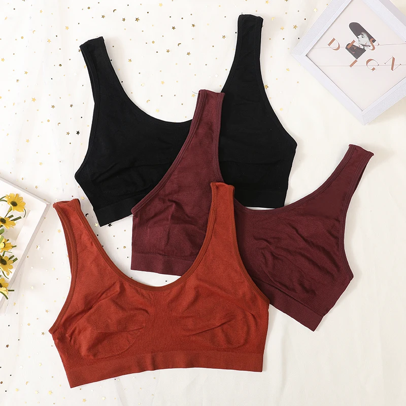 Soutien-gorge sans couture sans armatures pour femmes, sous-vêtements de sport, lingerie sexy, tops courts bonnets B C, confortables, sans doublure, lingerie féminine M-L