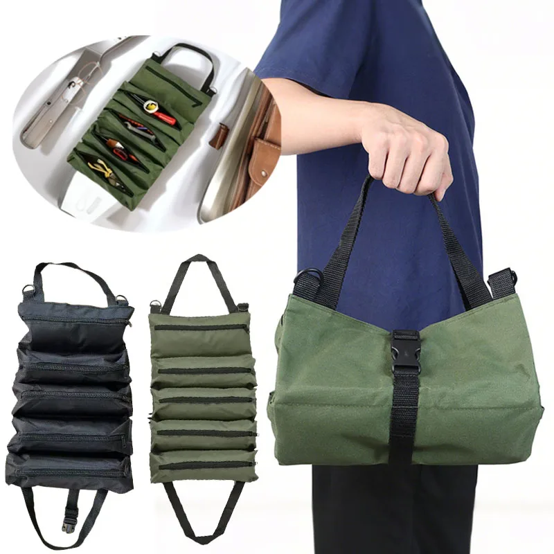 Organisateur de rouleaux d'outils, étui à outils multi-poches, rangement d'outils portable, sac à outils robuste, organisateur d'outils de bricolage