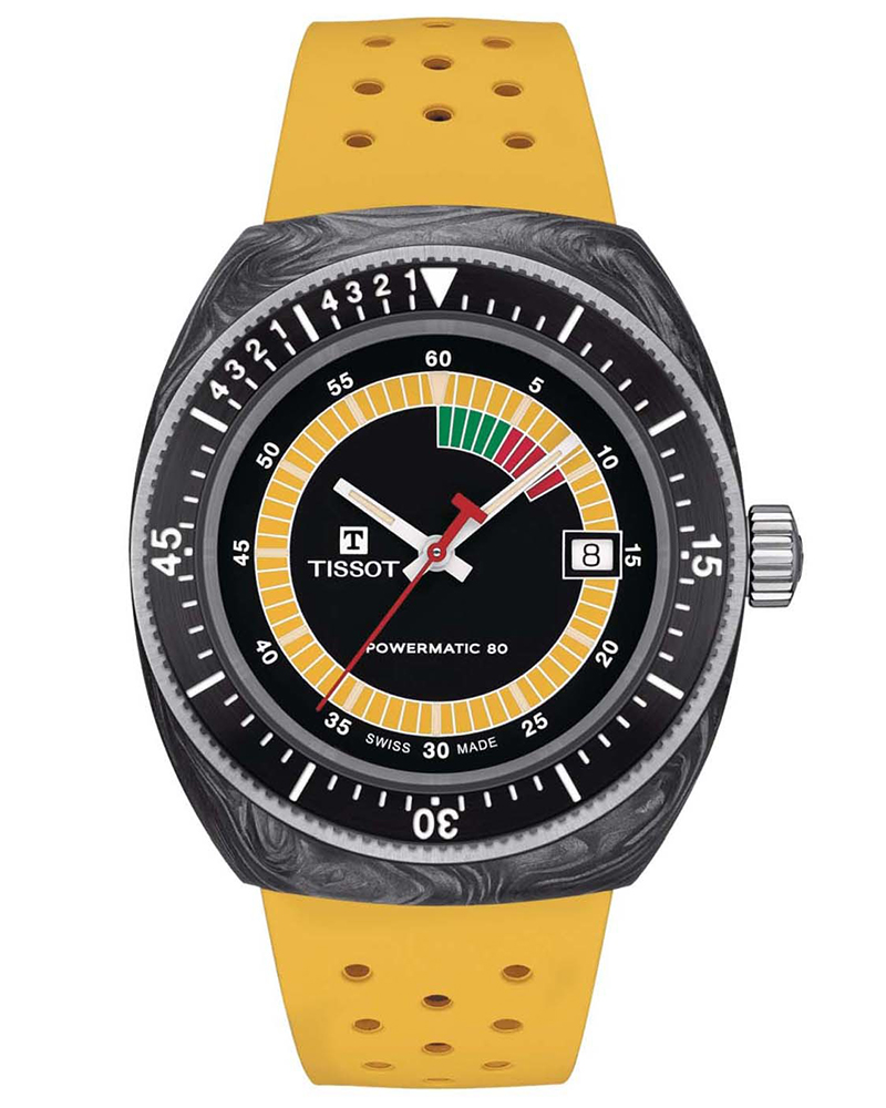 Tissot Sideral S Powermatic 80 Gelb Unisex Armbanduhr T1454079705700