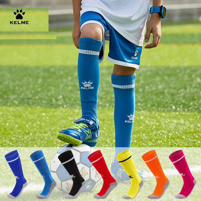 KELME Kind Fußball Socken Fußball Strümpfe Training Wettbewerb Basketball Über Knie Hohe Atmungsaktive Sport-Socken 8101WZ3001 Image