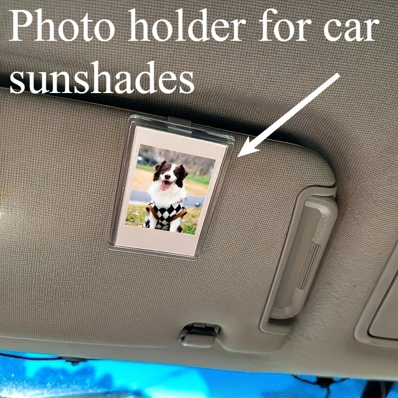 Cadre photo en acrylique transparent pour pare-soleil de voiture, porte-photo familial, cadeau pour l
