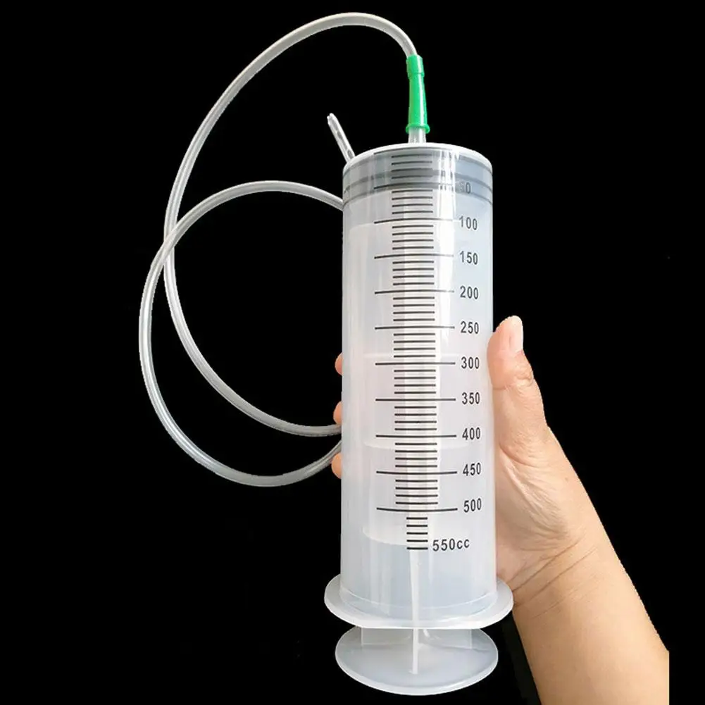 Nadelzylinder-Ölpumpenspritzen, wiederverwendbare Messpumpen mit 1m Schlauch, für Tierfütterung, große Spritze, Flüssigkeits-Einlauf, Klebstoffbefüllung, 150ml-500ml Image