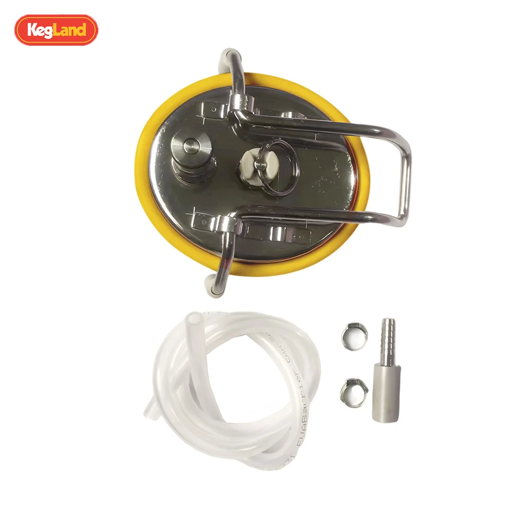 KegLand Carbonation Fass Deckel mit 0,5 Mikron Diffusion Stone und Tube Beer Home Brewing Image