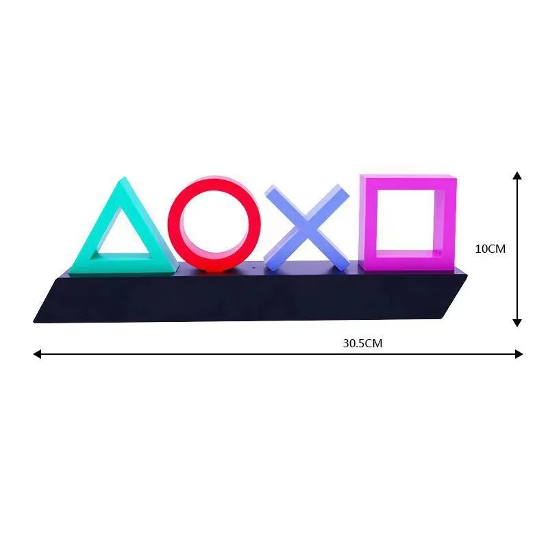 Lampe d'ambiance XO, lampe à icônes de jeu, lampe de scène, lampe de bureau, lampe de chevet, lampe rythmique pour ambiance de jeu