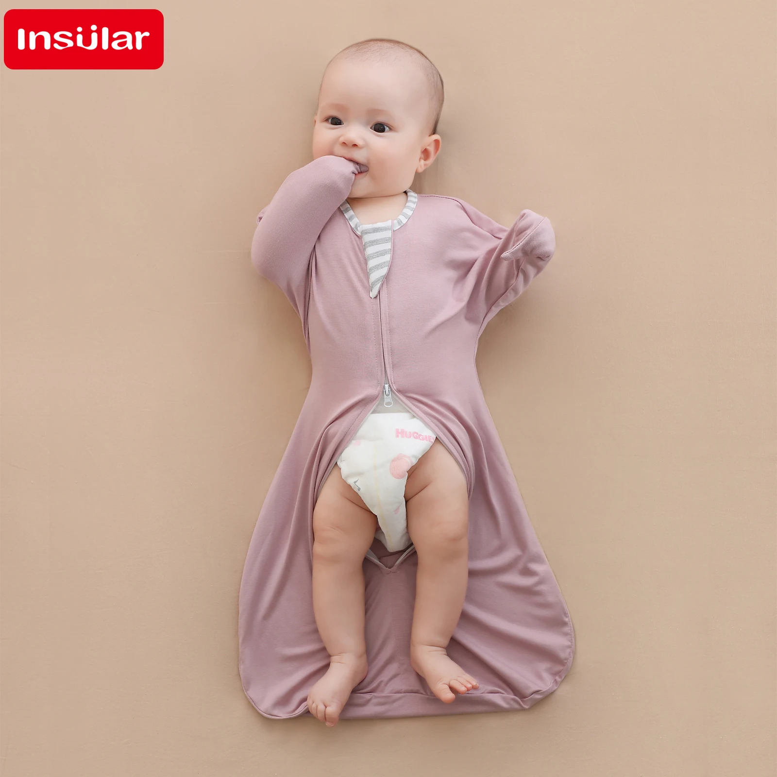 Neugeborene INSULAR Modal High Bounce Schlafsäcke Anti-Kicking Baby Shock Proof Surrender Style Nachtwäsche für bequeme Ruhe Image
