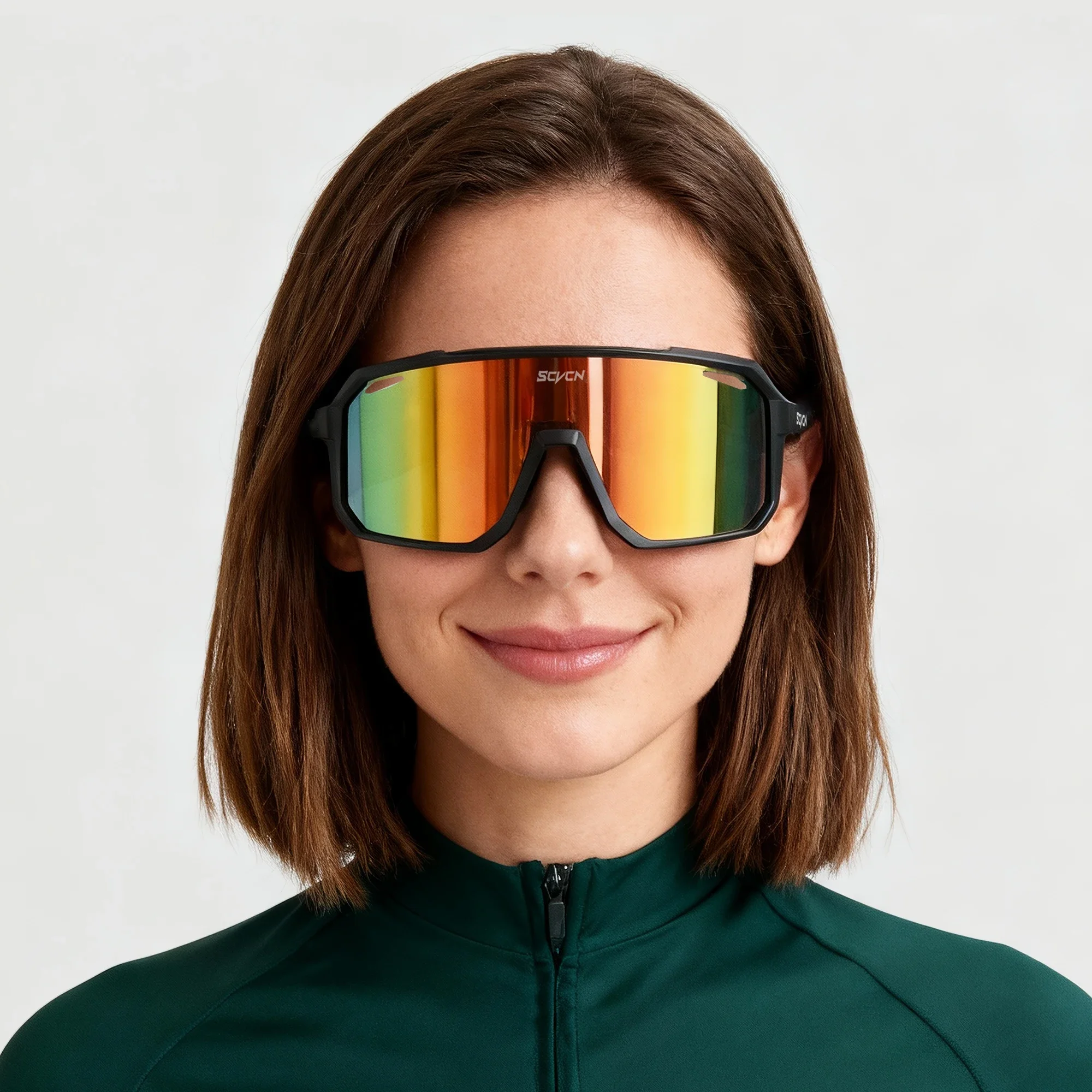 SCVCN Outdoor-Sportbrille für Herren und Damen, UV400, ästhetisch, trendig, für Straßenfotografie, Reiten, Wanderbrille, Radfahren, Sonnenbrille Image