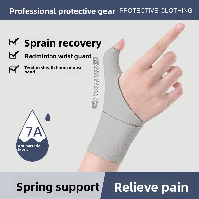 1 Stück Daumen-Handgelenk-Stützbandage, verstellbar, leicht, Kompressionsbandage für Daumen-Handgelenk-Gelenk, bei Verstauchungen, Belastungen, Sehnenentzündungen, für Männer und Frauen, Unisex Image