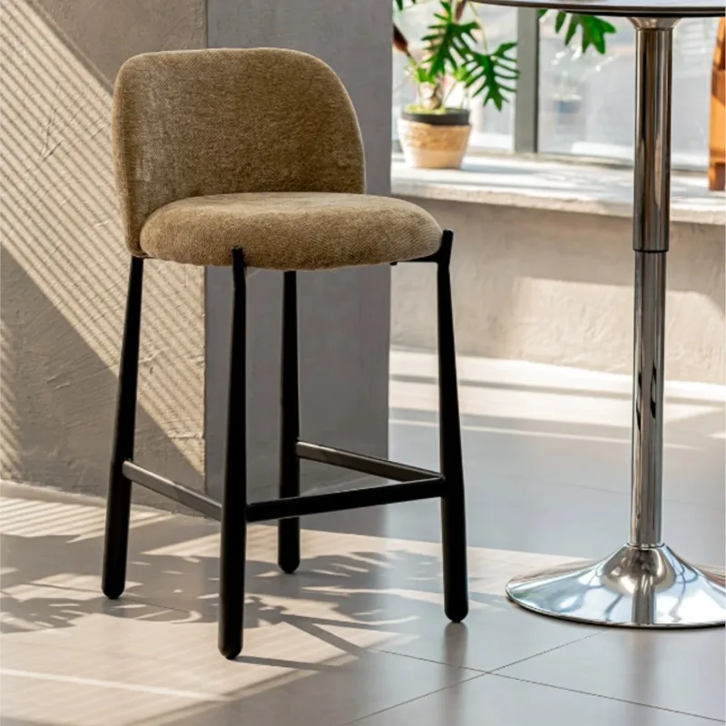 MOMO Retro Home Hochstuhl Einfacher Lässiger Barhocker mit Rückenlehne Designer Barstuhl Neuer Komfortabler Barhocker Image