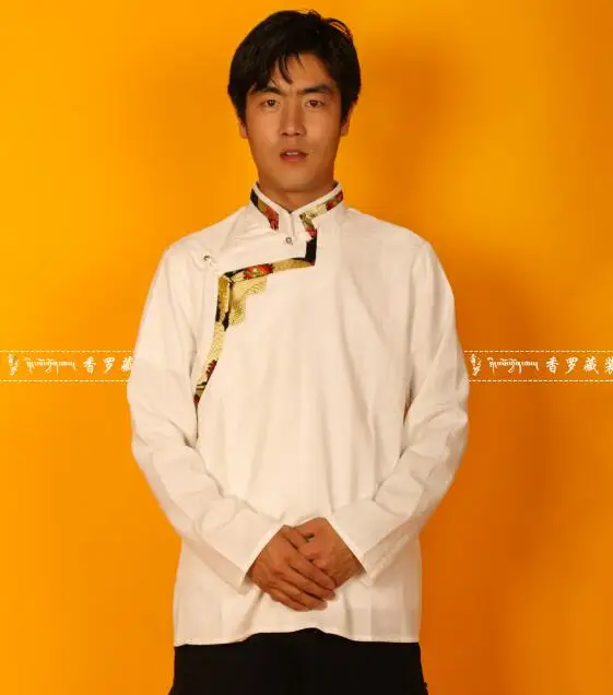 Chinesische tibetische Top Männer Frühling Shirt Tradition Baumwolle ethnische Xizang Bluse Image