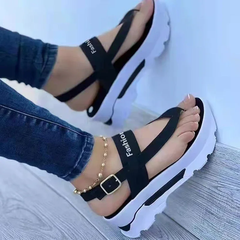 Frauen Schuhe Plus Größe Plattform Keil Sandalen frauen Geschlossene Zehe Casual Römischen Sandalen Korrektur Alias De Mujer