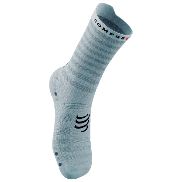 Compressport - Pro Racing Socks V4.0 Ultralight Run High - Laufsocken T2 - EU 39-41 türkis/grau