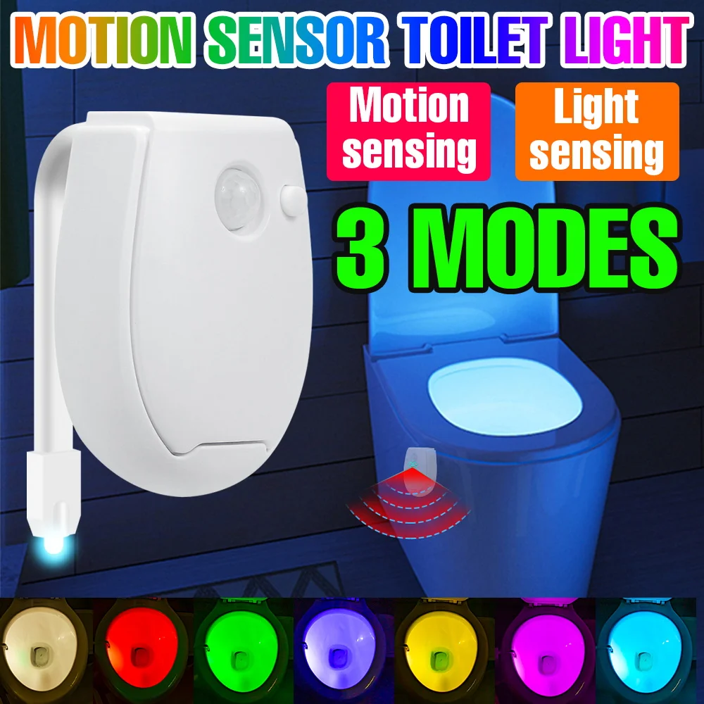 LED Toiletten lampe Pir Bewegungs sensor hängen Nachtlicht wasserdicht Badezimmer Waschraum WC Schüssel Hintergrund beleuchtung 7 Farben Neuheiten Beleuchtung