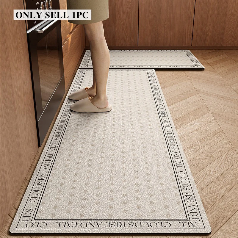 Kitchen Floor Mat Pvc Waterproof Leather Carpet Long Modern Style Rug Non-slip Oil-proof Home Decor Carpets Alfombras De Cocina