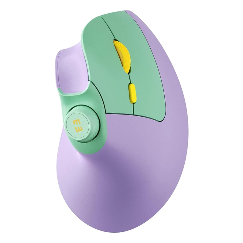 Ergonomische Maus, wiederaufladbare vertikale kabellose Maus mit Lautstärkeregler, leise Klicks, 3-Geräte-Verbindung, optische Mäuse für Windows Image