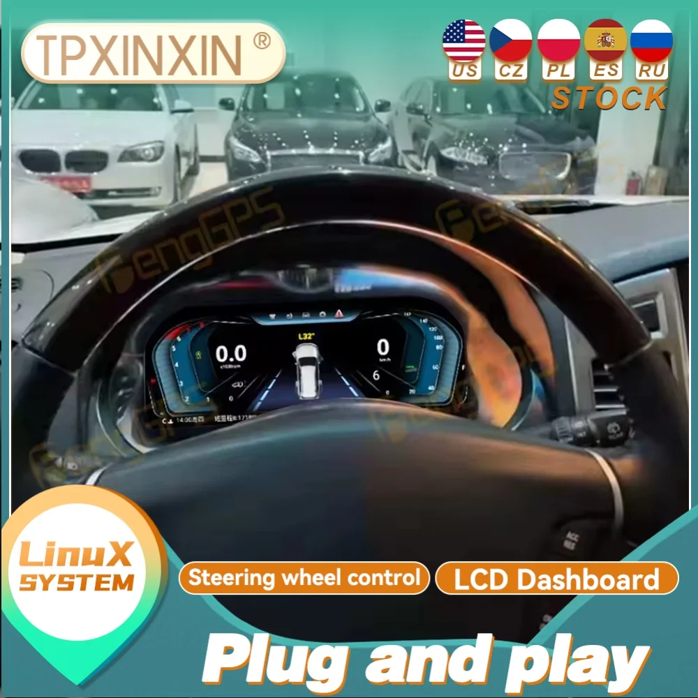 Für Mitsubishi Pajero 2006-2016 Instrumentenanzeige Tachometer LCD-Cluster Android Autoradio Multimedia-Player GPS-Navigation