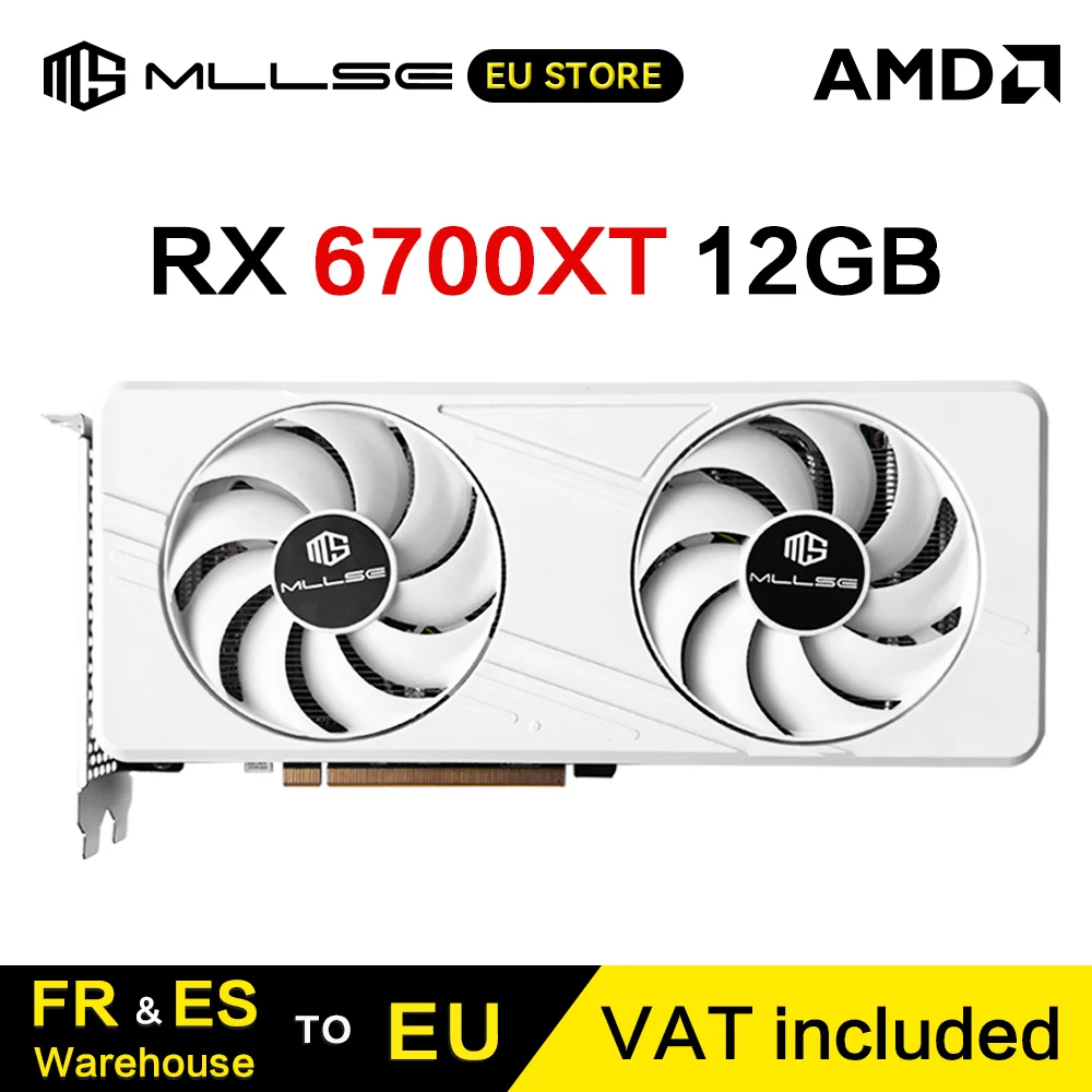MLLSE AMD RX 6700XT 12GB Gaming-Grafikkarte GDDR6 192-Bit PCI-E 4.0 x16 6+8-Pin Radeon GPU RX 6700XT Spiele-Videokarte Image