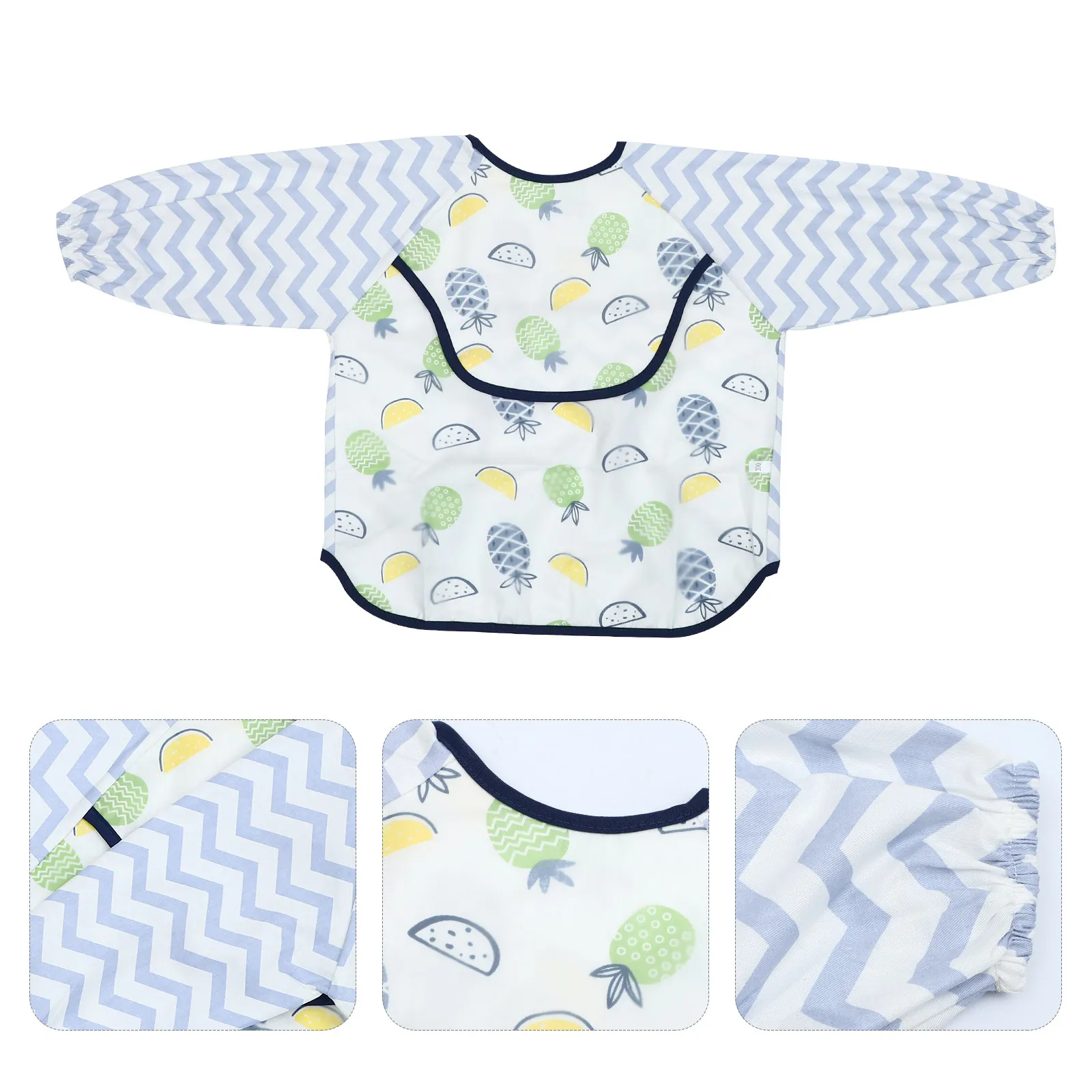 2 bavoirs imperméables à manches longues pour bébé, en pur coton, tablier de protection anti-poussière pour nourrisson, vêtements d