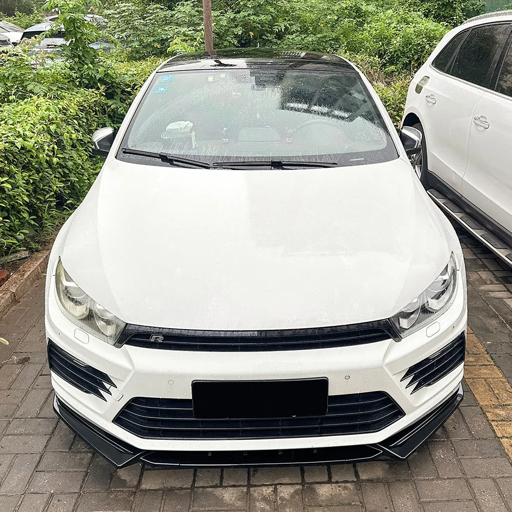 Frontspoilerlippe Splitter Diffusor Bodykit Tuning ABS Canard Lippen-Schutzabdeckung für Volkswagen Scirocco MK3.5 R 2015+ Image