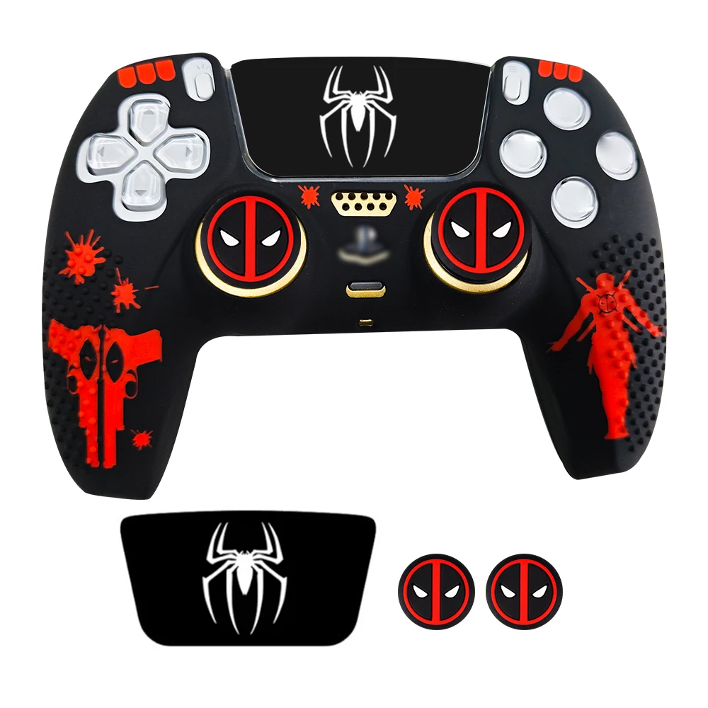 For Sony Playstation 5 PS5 Controller Skin Protective Case Shell For Ps5 Silicone Gel Rubber Case Cover Gamepad with Thumb Grip