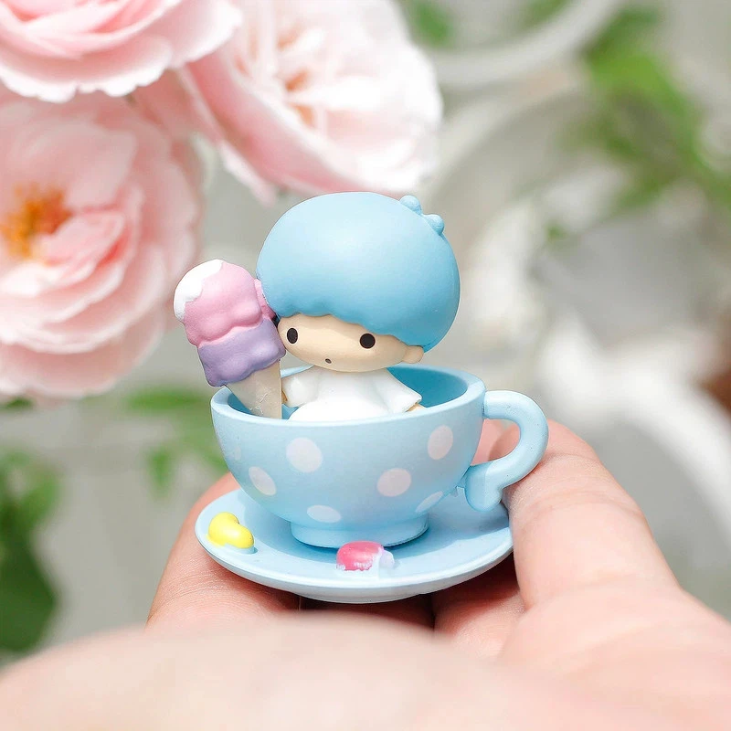 Neues Produkt auf Lager: KT Cat Kuromi Schwingende Kaffeetasse Blindbox – Handgemachtes Spielzeug, niedliche Schreibtischdekoration, Geburtstagsgeschenk für Fans Image