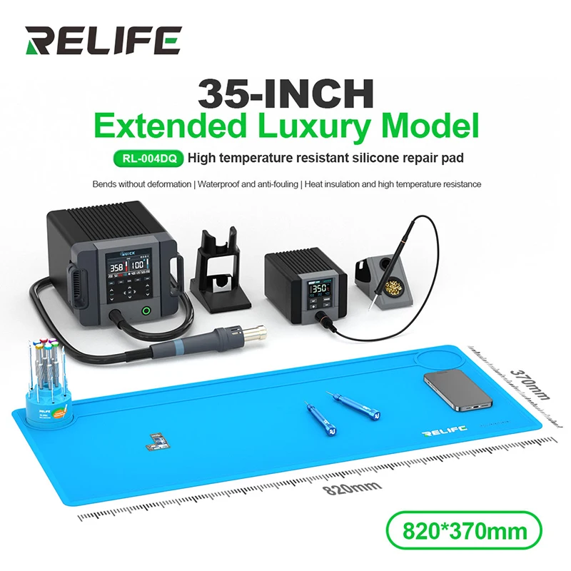 RELIFE RL-004DQ Extra Große Silikon-Reparaturmatte Langlebige Wasserdichte Unterlage für Professionelle Elektronik-Reparatur-Arbeitsplätze