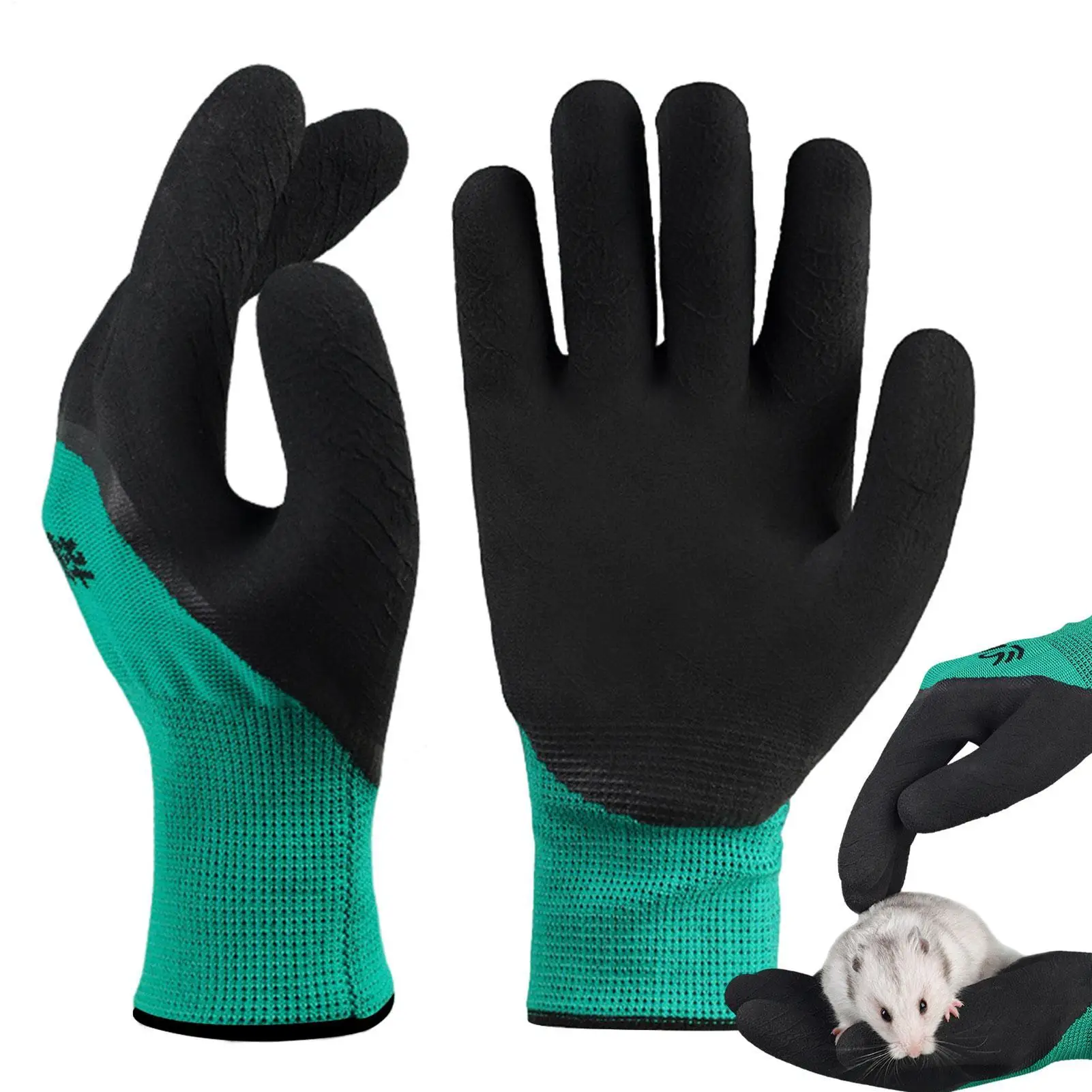 Anti-Biss-Handschutzhandschuhe, 2 Stück/Set, verdickte, kratzfeste Haustierhaar-Handschuhe, zufällige Farbe für kleine Haustiere Image